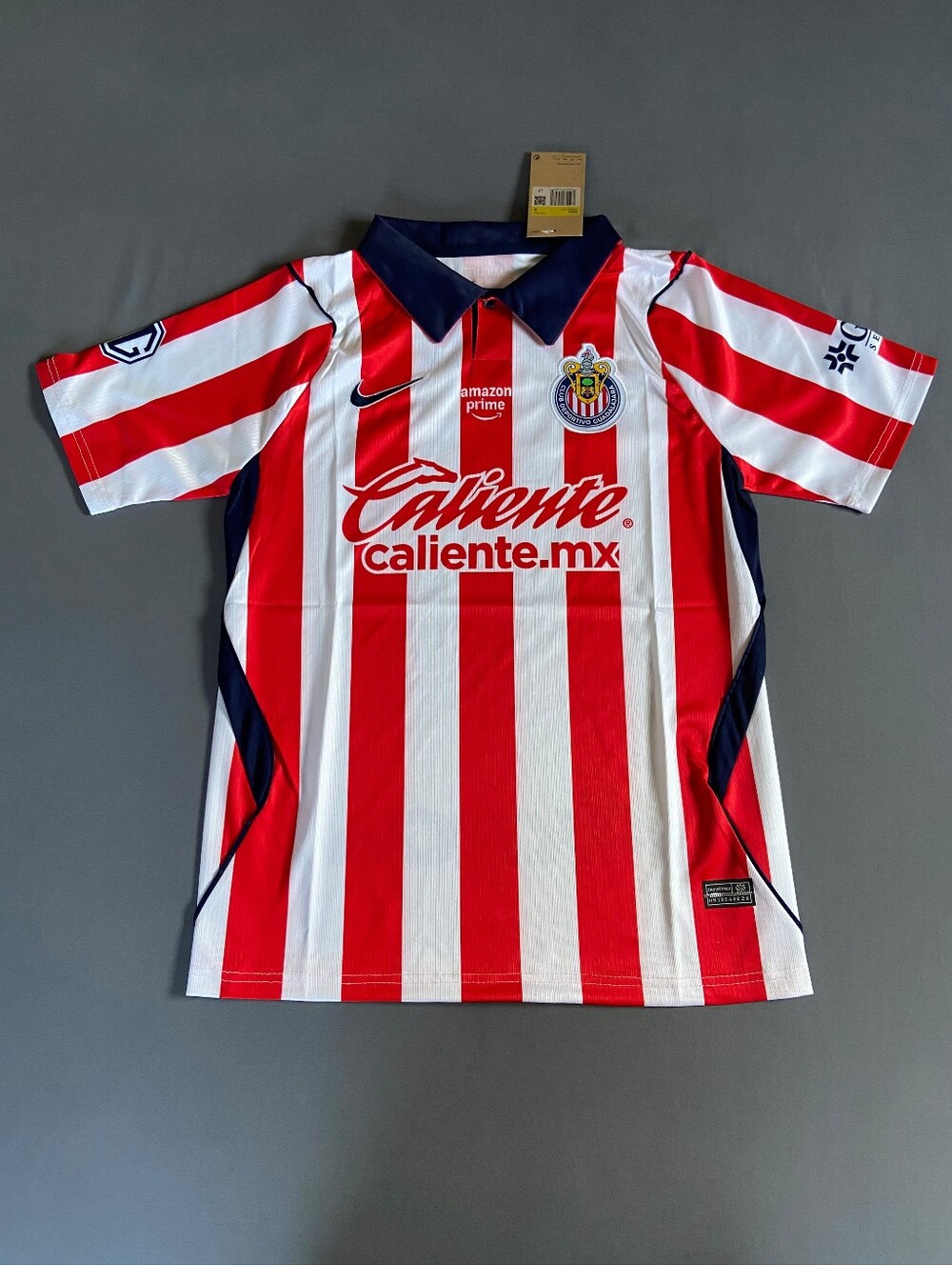 Chivas Red & White Striped Soccer Jersey